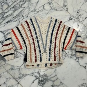 Black Tape Striped Knit Sweater